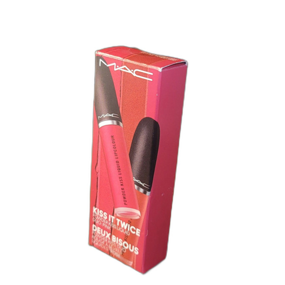 MAC Kiss It Twice Powder Kiss Liquid Duo Pink 2 Pack - Picture 3 of 6